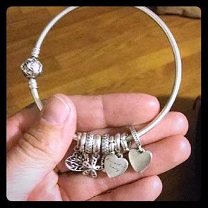 Pandora bracelet with charms